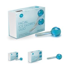 Brand new and beautifully packaged ORA Facial Cooling Ice Globes (Two-Piece Set)